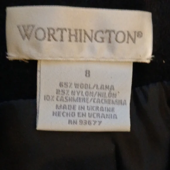 Worthington Cashmere Wool Black Blazer - Picture 2 of 8